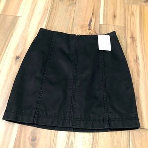 Free people vegan leather mini skirt